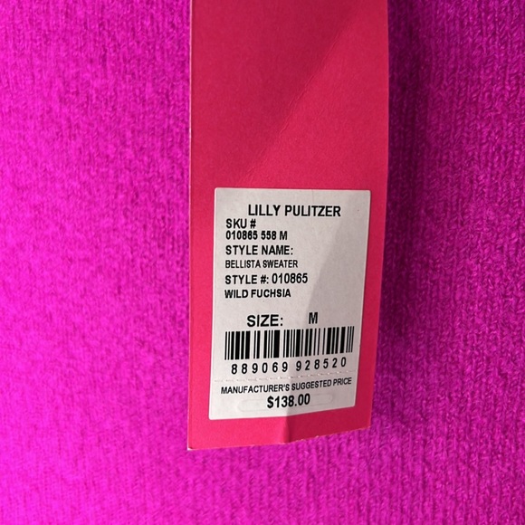 Lilly Pulitzer Wild Fuchsia Bellista Sweater size M - Picture 5 of 5